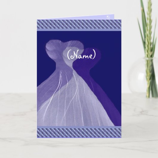 Wees mijn bruidsmeisje Royal Blue Theme Flowing Go (Voorkant)