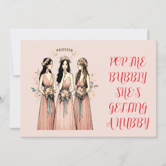 Wees mijn bruidsmeisje save the date (Voorkant)