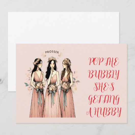 Wees mijn bruidsmeisje save the date (Voorkant / Achterkant)