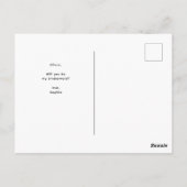 Wees mijn bruidsmeisje script handgeschreven foto briefkaart (Achterkant)