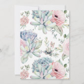 Wees mijn bruidsmeisje |  succulente bloem kaart (Achterkant)