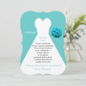 Wees mijn bruidsmeisje trouwjurk op Aqua Kaart (Staand voorkant)