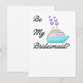 Wees mijn bruidsmeisje? Uitnodiging Voorstel Cruis (Voorkant / Achterkant)