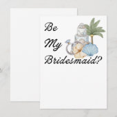 Wees mijn bruidsmeisje? Uitnodiging Voorstel Stran (Voorkant / Achterkant)