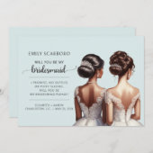 Wees mijn bruidsmeisje voorstel Afro-Amerikaans Kaart (Voorkant / Achterkant)