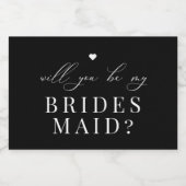 Wees mijn bruidsmeisje voorstel mousserende wijn l sparkling wijnetiket (Enkel label)