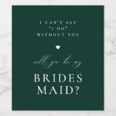 Wees mijn bruidsmeisje voorstel wijn label wijn etiket (Enkel label)