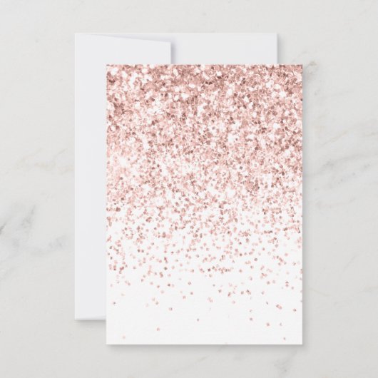 Wees mijn bruidsroze glitter aardehouder bedankkaart (Achterkant)