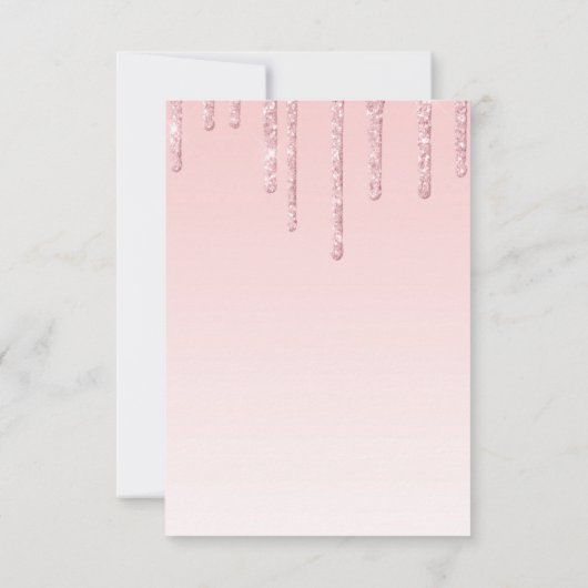 Wees mijn bruidsroze roze glitter aardehouder bedankkaart (Achterkant)