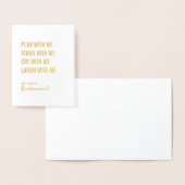 Wees mijn bruidsschat met mij Gold Foil Kaart (Display)