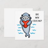 Wees mijn Chum Valentijn Shark Kaart (Voorkant / Achterkant)
