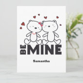 WEES MIJN - Cute Persoonlijke Moderne Valentijn Kaart (Staand voorkant)