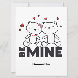 WEES MIJN - Cute Persoonlijke Moderne Valentijnsda Feestdagenkaart