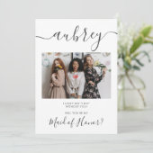 Wees mijn dienstmeisje van eervolle foto Moderne u Kaart (Staand voorkant)