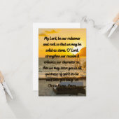 Wees mijn dominee Prayer Flat Wenskaart Kaart (Voorkant / Achterkant in situ)