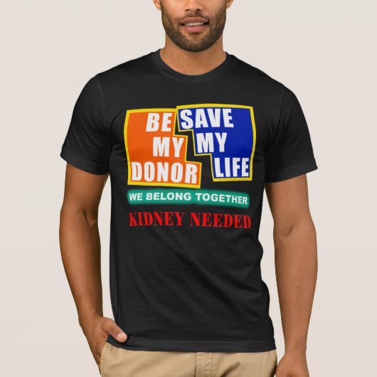 Wees mijn Donor Jigzaag T-shirt (Voorkant)