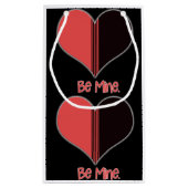 Wees mijn duo-toon rood zwart hart klein cadeauzakje (Achterkant)