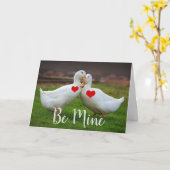 Wees mijn eend Valentijn Kaart (Gele Bloem)