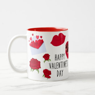 Wees mijn fijne Valentijn Tweekleurige Koffiemok