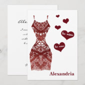 Wees mijn Funny Valentijnse Burgundy Lace Bridesma Feestdagenkaart (Voorkant / Achterkant)