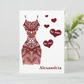 Wees mijn Funny Valentijnse Burgundy Lace Bridesma Feestdagenkaart (Staand voorkant)