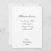 Wees mijn Funny Valentijnse Burgundy Lace Bridesma Feestdagenkaart (Achterkant)