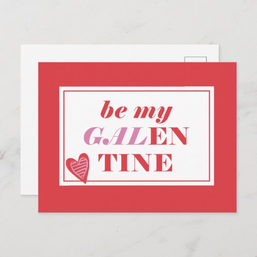 Wees mijn Galentine Briefkaart (Voorkant / Achterkant)