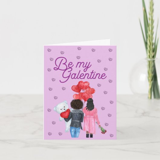 Wees mijn Galentine - Galentine's Day Card Kaart (Voorkant)