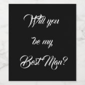 "Wees mijn getuige?" Wijnetiket Wijn Etiket (Enkel label)