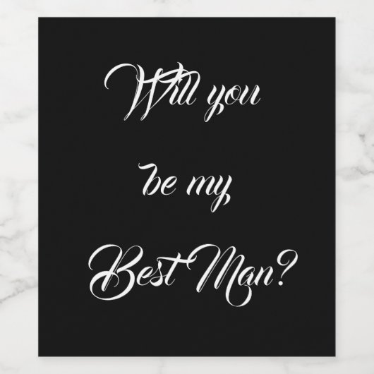 "Wees mijn getuige?" Wijnetiket Wijn Etiket (Enkel label)