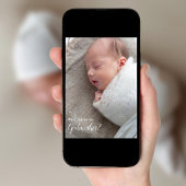 Wees mijn godmoeder, volledige fotouitnodiging kaart