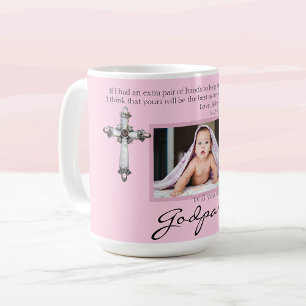 Wees mijn godouders Voorstel Roze Memorial Foto Koffiemok