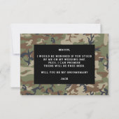 Wees mijn Groomsman Kaart - Camo (Achterkant)
