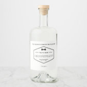 Wees mijn Groomsman-voorstel zwarte moderne bruilo Likeurfles Etiket (Voorkant)