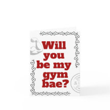 Wees mijn gym maatje Grappige Valentijnskaart