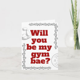 Wees mijn gym maatje Grappige Valentijnskaart Feestdagen Kaart