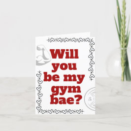 Wees mijn gym maatje Grappige Valentijnskaart Feestdagen Kaart