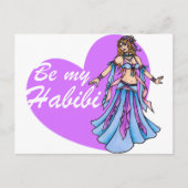 Wees mijn Habibi Belly Dancer Briefkaart (Voorkant)