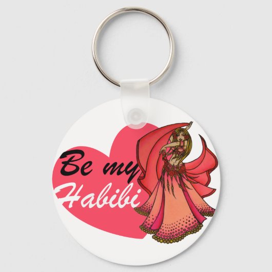 Wees mijn habibi Belly Dancer Sleutelhanger (Voorkant)