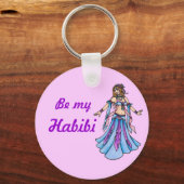 Wees mijn Habibi Belly Dancer Sleutelhanger (Voorkant)