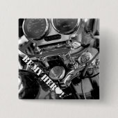 Wees mijn Hero! Vrroom! Knoop Vierkante Button 5,1 Cm (Voorkant)