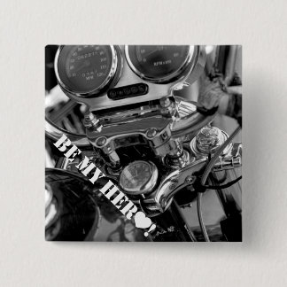 Wees mijn Hero! Vrroom! Knoop Vierkante Button 5,1 Cm