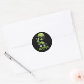 Wees Mijn Hooman 👽 Ronde Sticker (Envelop)