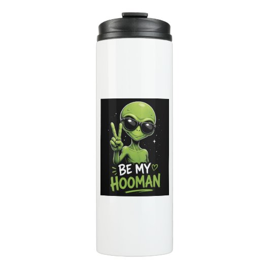 Wees Mijn Hooman 👽 Thermosbeker (Voorkant)