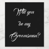 "Wees mijn huisgenoot?" Wijnetiket Wijn Etiket (Enkel label)