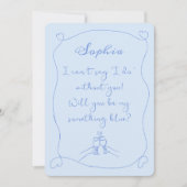 Wees mijn iets blauw Schattige bruidsmeisje voorst Kaart (Voorkant)