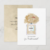 Wees mijn Jr Bridesmaid Champagne Peony & Perfume (Voorkant / Achterkant)