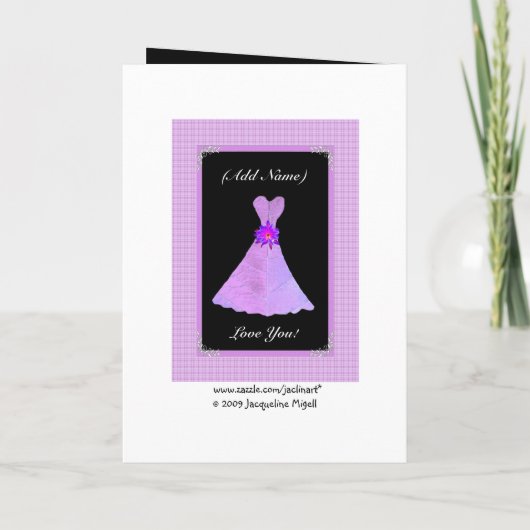 Wees mijn junior bruidsmeisje - PAARSE Bladjurk (Achterkant)