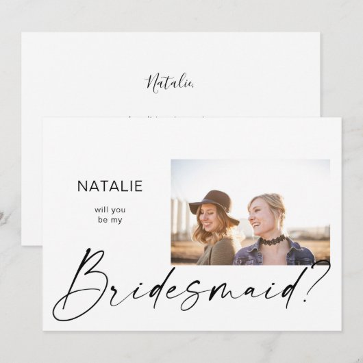 Wees mijn korte foto-landschapsvoorstel in kaart (Voorkant / Achterkant)