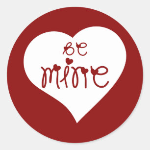 Wees Mijn Liefde Hartjes Valentijnsdag Ronde Sticker